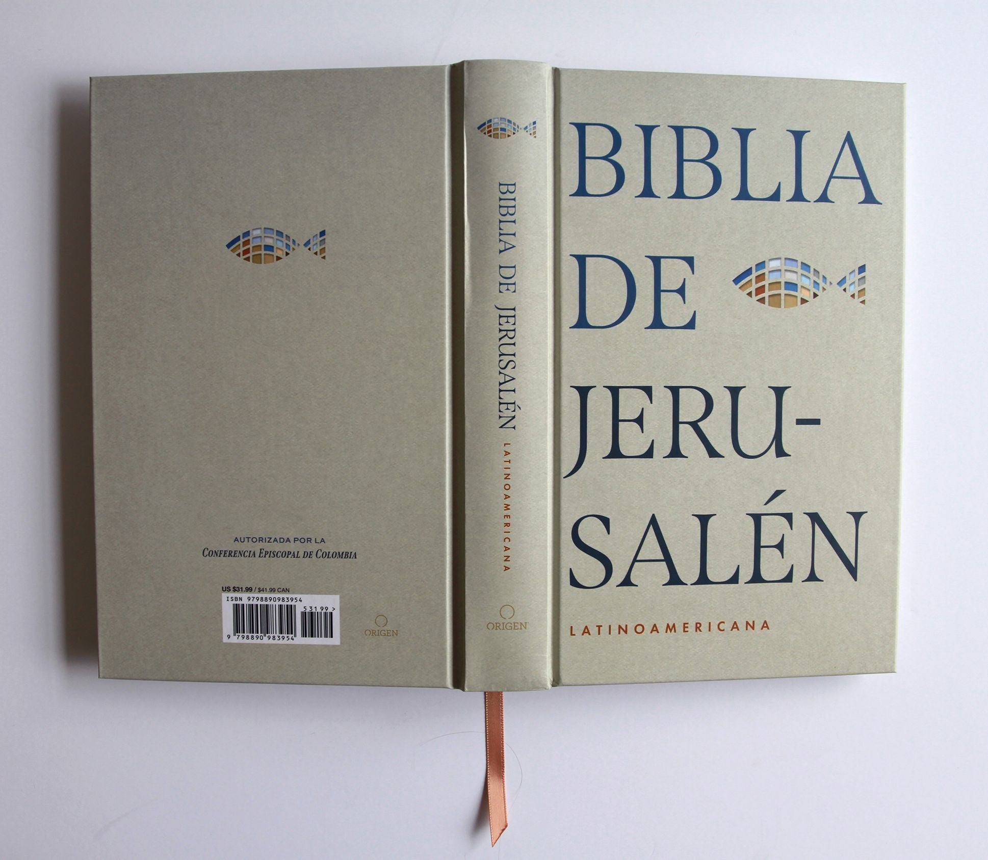 Biblia Católica Biblia de Jerusalén Latinoamericana, tapa dura edición clásica marrón arena con índice / Jerusalem Bible - Latin American Edition HC Sand
