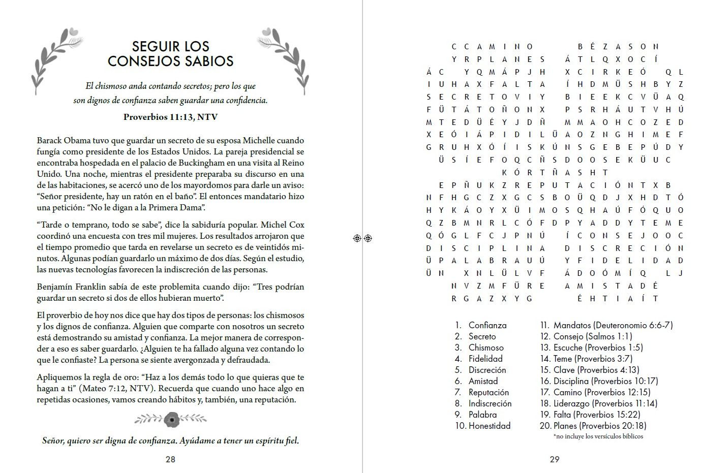 100 devocionales para mujeres. Promesas de Dios con sopa de letras / One Hundred Devotionals for Women. God's Promises with Word Search