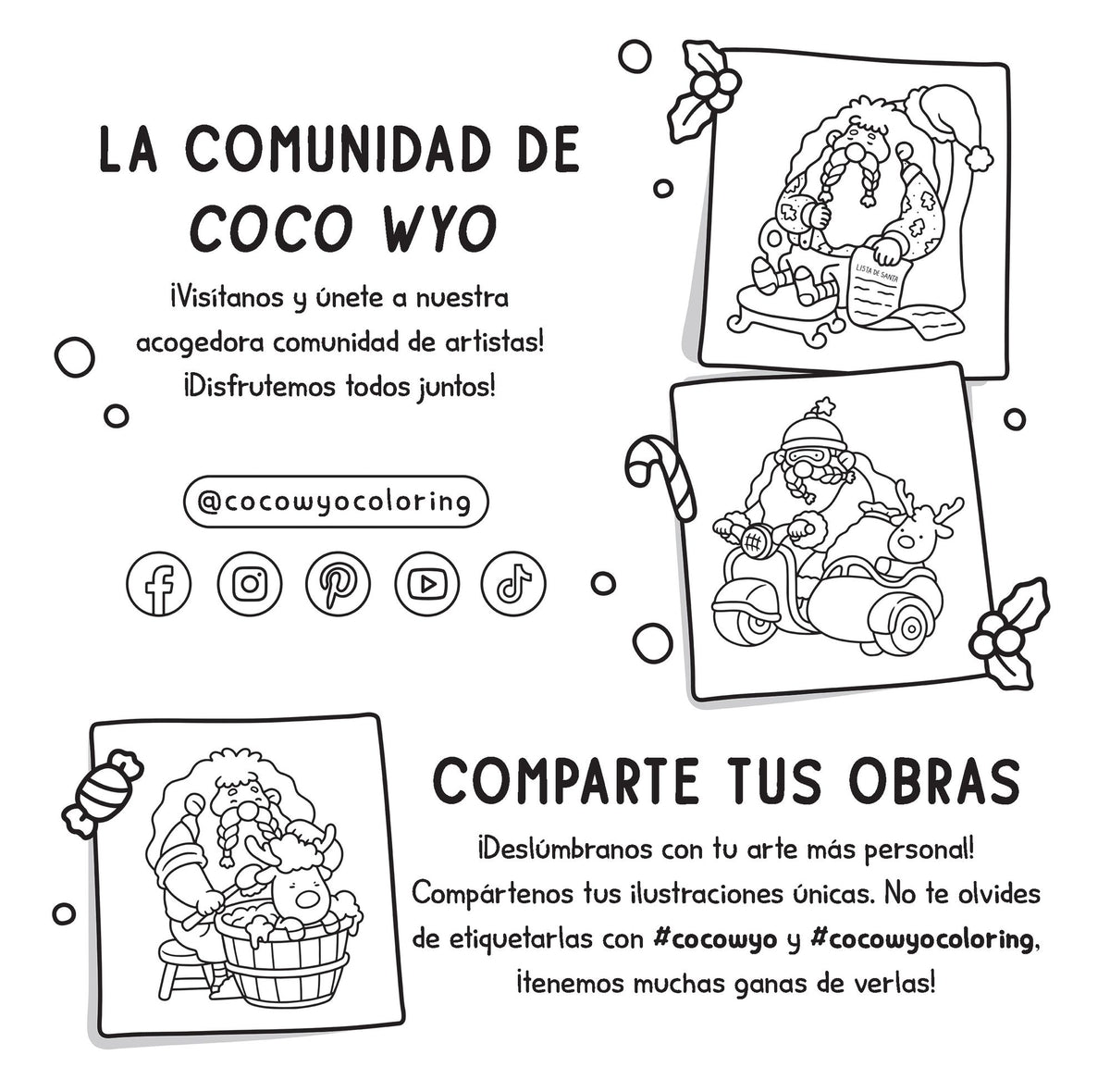 Dulce Navidad / Cozy Christmas: Coloring Book for Adults and Kids