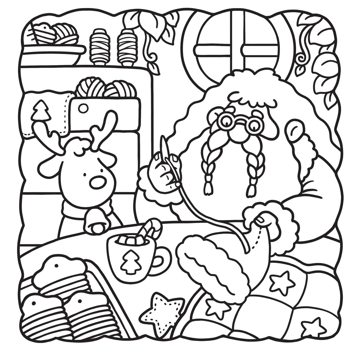 Dulce Navidad / Cozy Christmas: Coloring Book for Adults and Kids