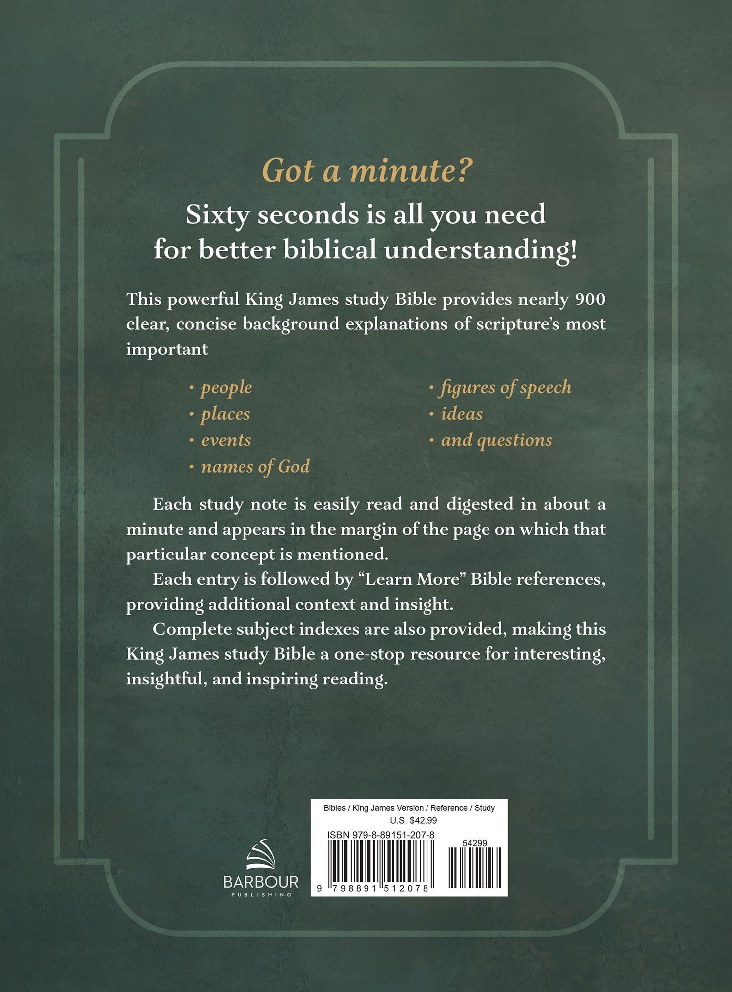 The King James Study Bible: Featuring 1-Minute Commentary on Key People, Places, Events, and Ideas [Burgundy Sword & Shield]