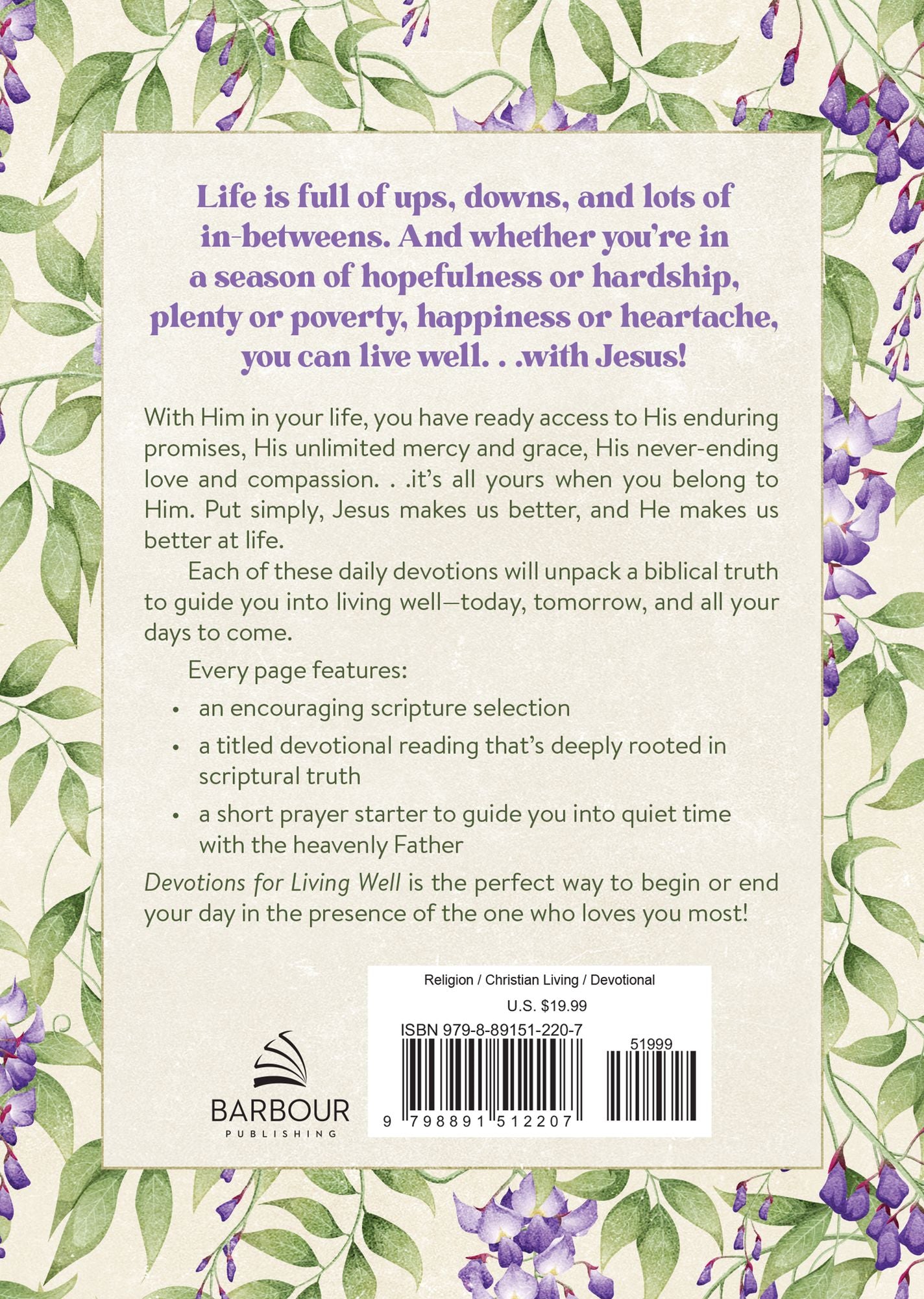Devotions for Living Well: Daily Inspiration and Encouragement for Women