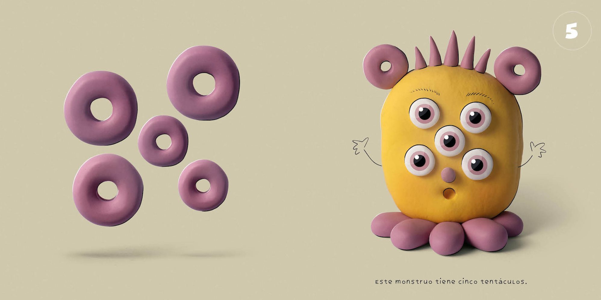 1-2-3 Monstruos: Un pequeño libro para contar monstruos