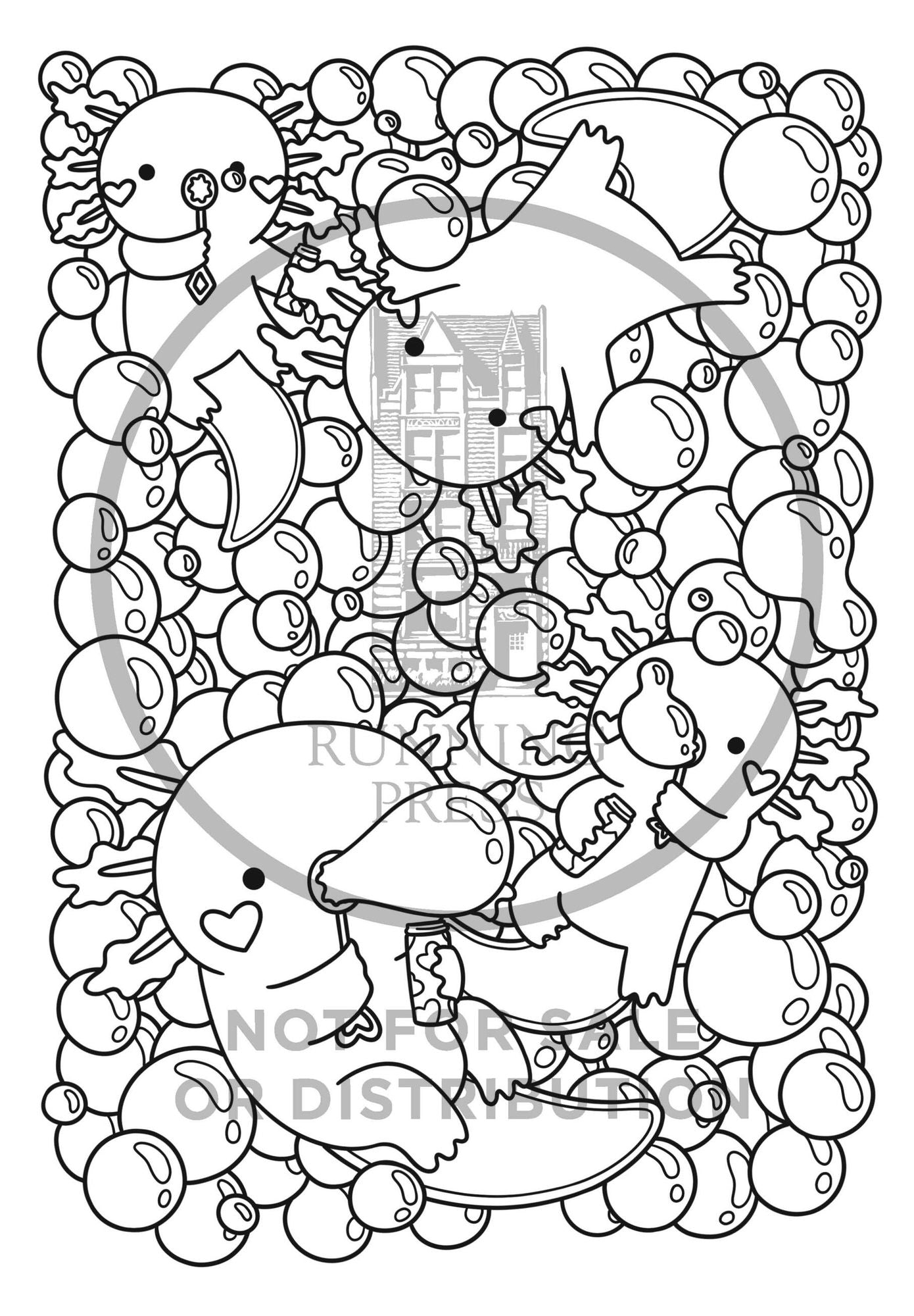 Super-Cute Axolotls: A Cozy Creatures Coloring Book