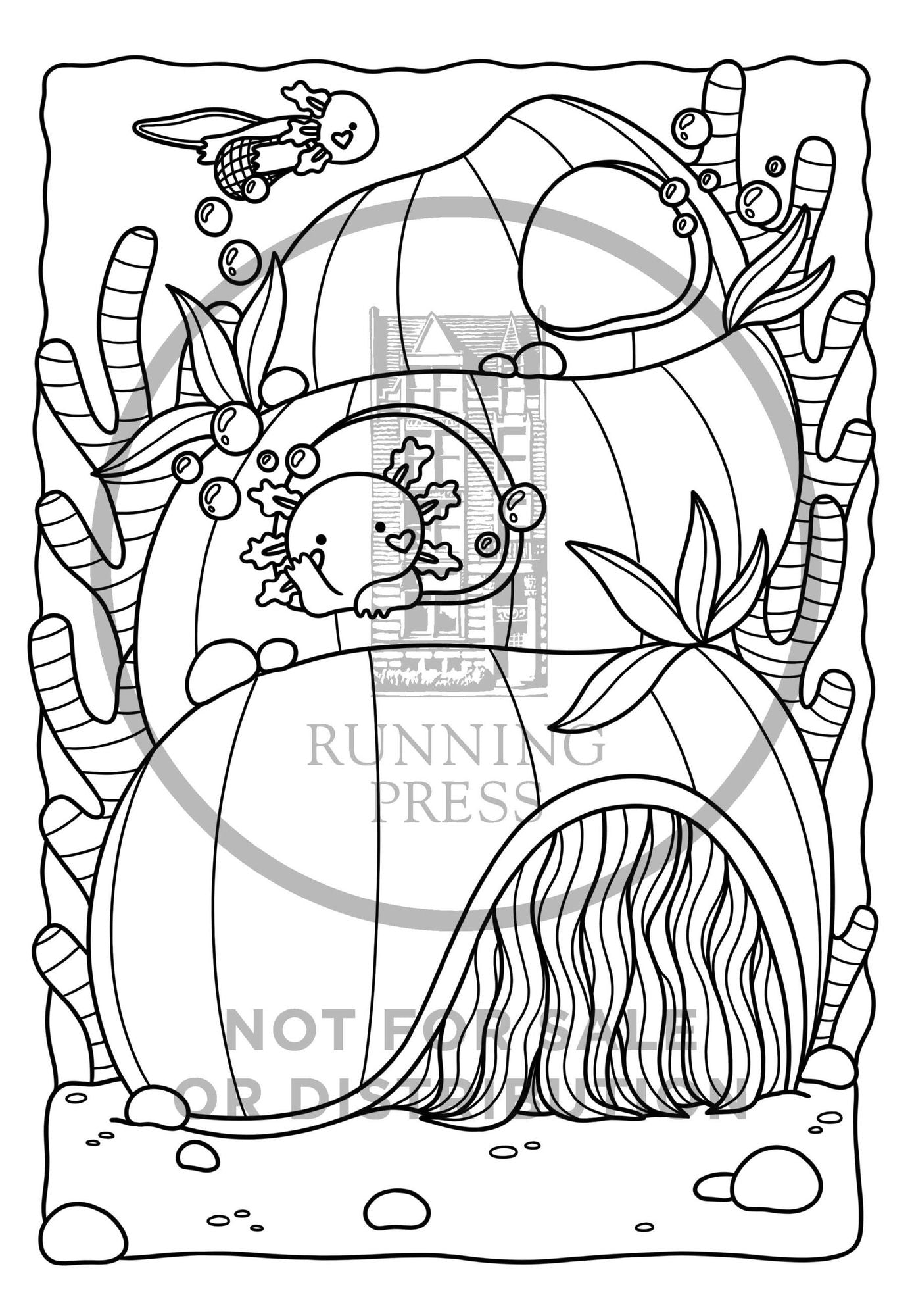 Super-Cute Axolotls: A Cozy Creatures Coloring Book