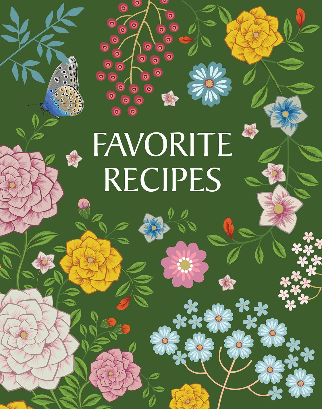 Recipe Keepsake Favorite Recipes Flowers